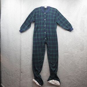 Vermont‎ Country Store Flannel Footsie Footed One Piece Pajamas Bodysuit S USA